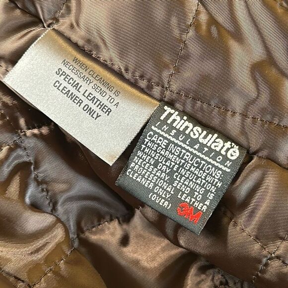 NEW Vintage 80s Wilsons Leather Thinsulate Lining Belted Jacket Coat XL Burgundy - Picture 8 of 13